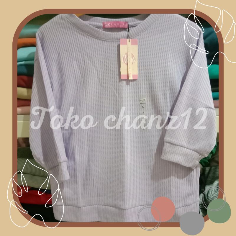KAOS BOTTOM SWEATER BLOUSE NUX TANGAN 7/8 DEWASA REMAJA WANITA CEWEK PEREMPUAN