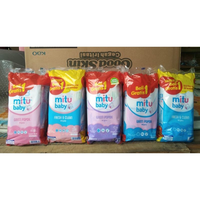 Tisu Basah Fresh &amp; Clean Wipes mitu/cussons/pure bb/kodomo