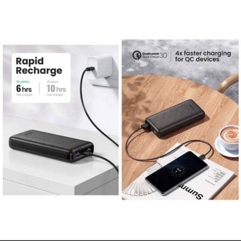 Ugreen 20000mah Powerbank PD QC 3.0 Fast Charging Original