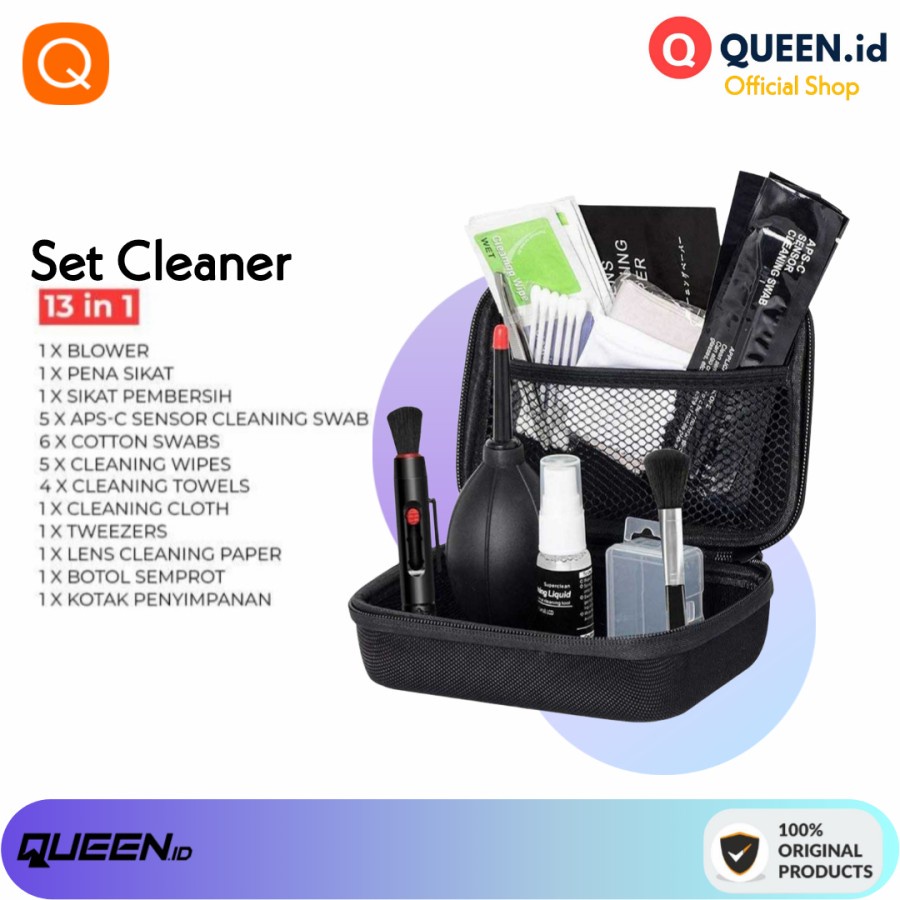 QUEEN 13in1 Set Cleaner Kit Pembersih Lensa Layar Camera Cleaning 13 in 1