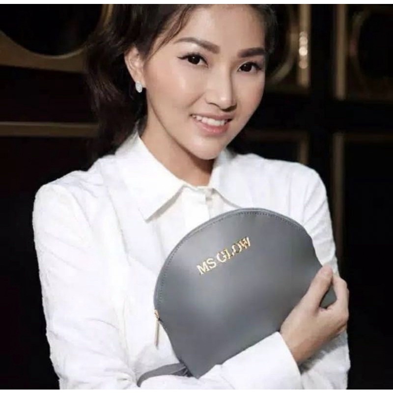 POUCH MSGLOW BEAUTY BAHAN BAGUS EMBOS MSGLOW