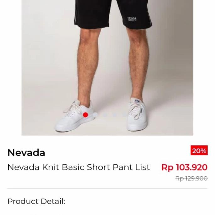 Celana Pendek Pria Santai Short Pants Nevada Bahan Kaos Katun Lembut