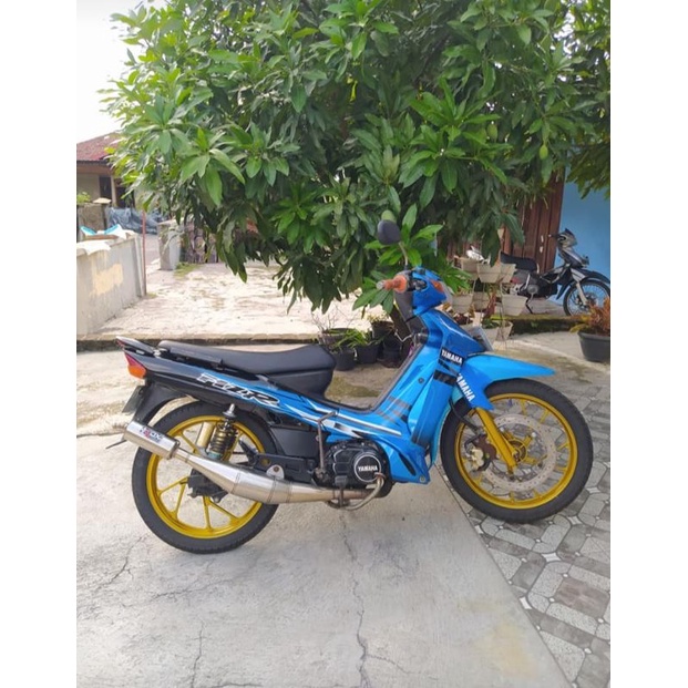Striping sticker lis body fiz R seporty hitam biru