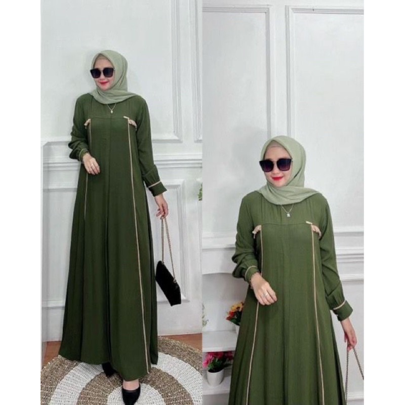 IRINA Dress gamis bahan crinkel ld 110 gamis kondangan gamis daily