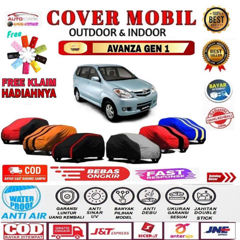 Body Cover Mobil Avanza Gen 1 Sarung Mobil Avanza G. E. 2005 2006 2007 2008 2009 2010 Selimut Mantel Mobil Avanza Lama Kerudung Mantol Mobil Avanza Outdoor Indoor