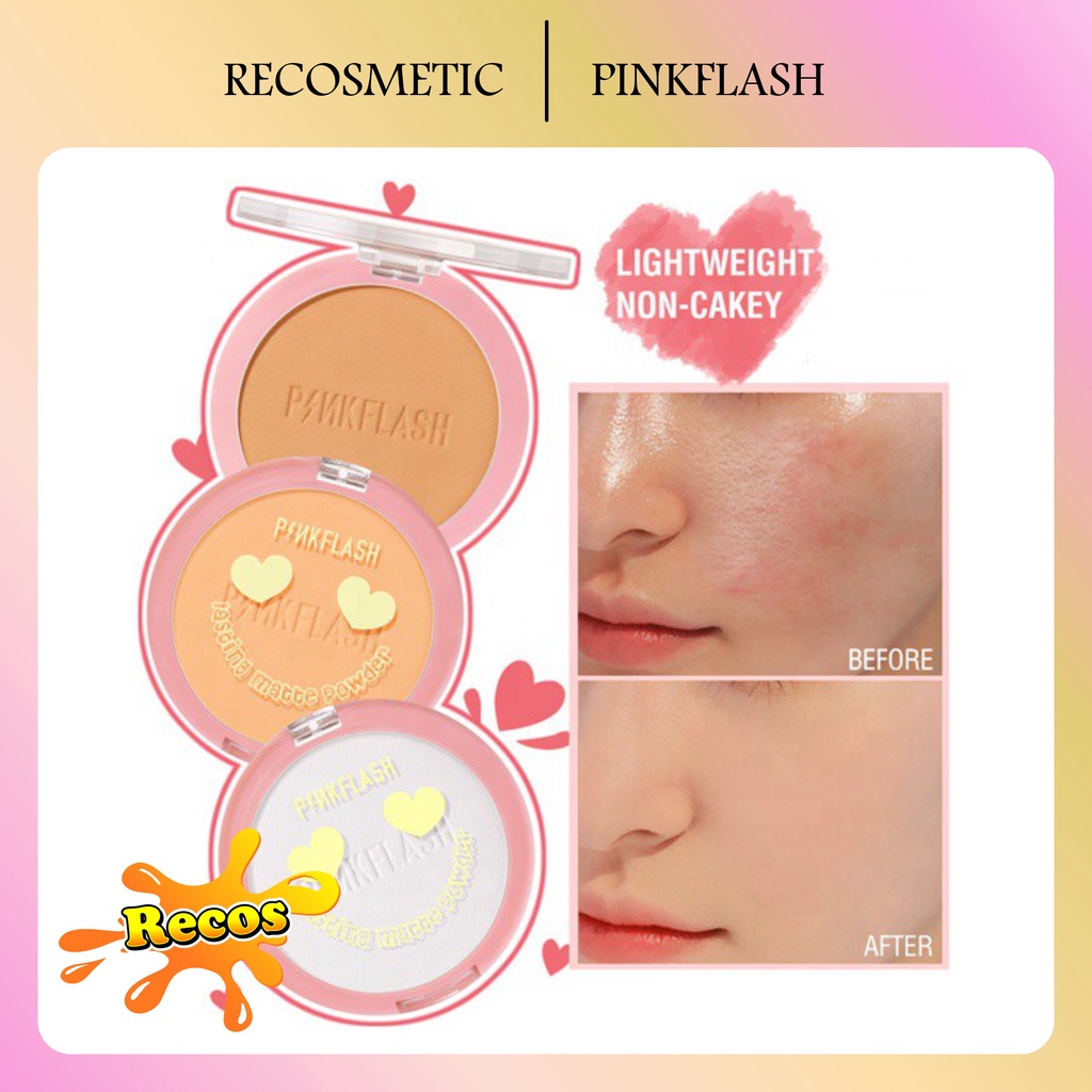 Pinkflash Lasting Matte Loose Powder / Matte Pressed Powder - Bedak Tabur / Bedak Padat Original BPOM