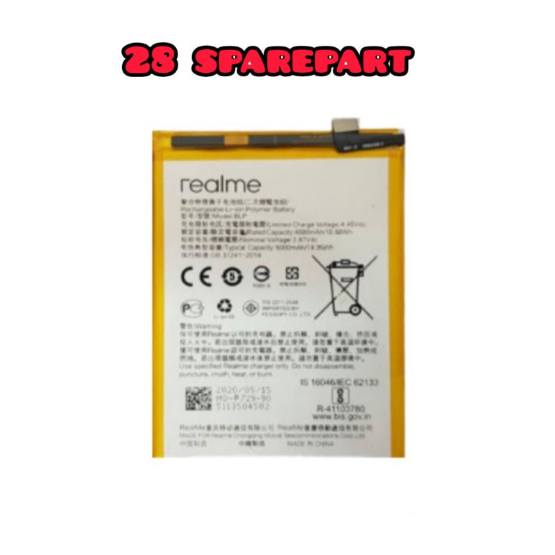 BATERAI / BATRE BLP729 REALME C3/5/5I/5S/C20/C21 ORIGINAL