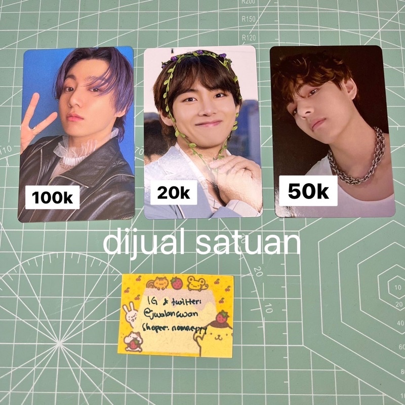 Photocard Butter Cream Jungkook Festa d6 Taehyung Tae Rantai