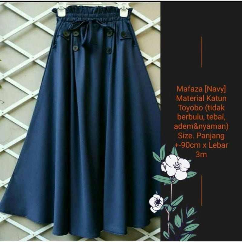 ROK KATUN PAYUNG ROK KATUN TOYOBO ROK PANJANG MILLENIAL ROK HITAM KERJA ROK FORMAL PANJANG