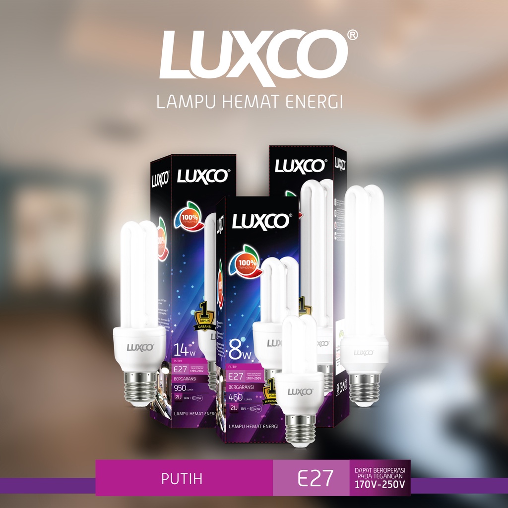 [COD] Lampu 2 Jari PLC Hemat Energy Premium Super Terang Luxco -Promo FREE ONGKIR