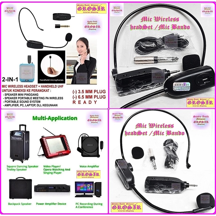MICROPHONE WIRELESS HEADSET - MIC WIRELESS BANDO - MIC BANDO - MIKROPON BANDO - MIC IMAM - MIC HEADS