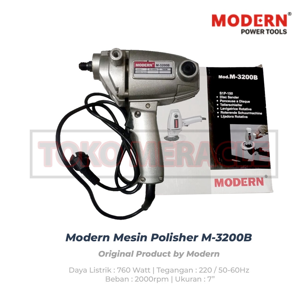 Modern Mesin Polisher M-3200B - Mesin Poles Body Besi 760watt