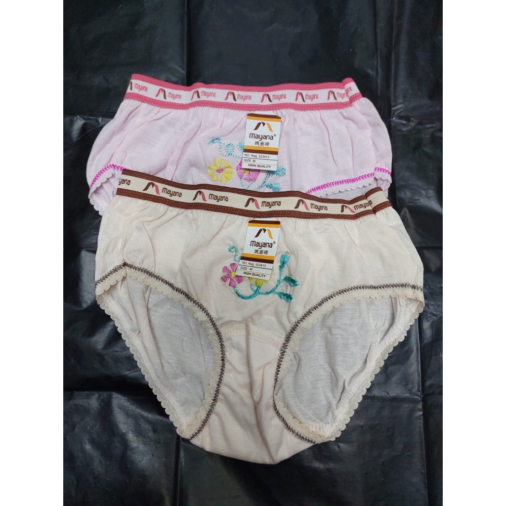 Celana dalam wanita dewasa karet pinggang isi 3 pcs