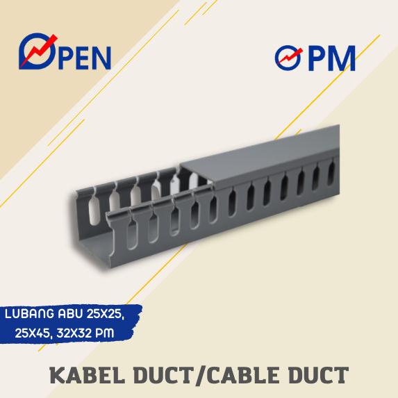 Kabel Duct / Cable Duct Lubang Abu 25X25, 25X45, 32X32 Pm