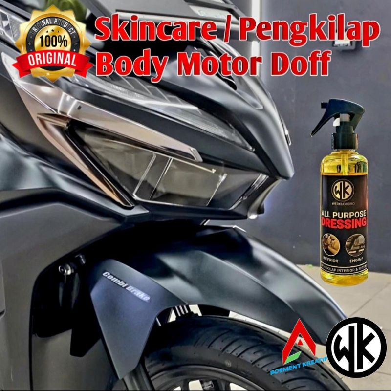 Pengkilap Body Doff Motor / Pengkilap Interior Mobil / Pengkilap Ruang Mesin Bonus Lap Microfiber Premium