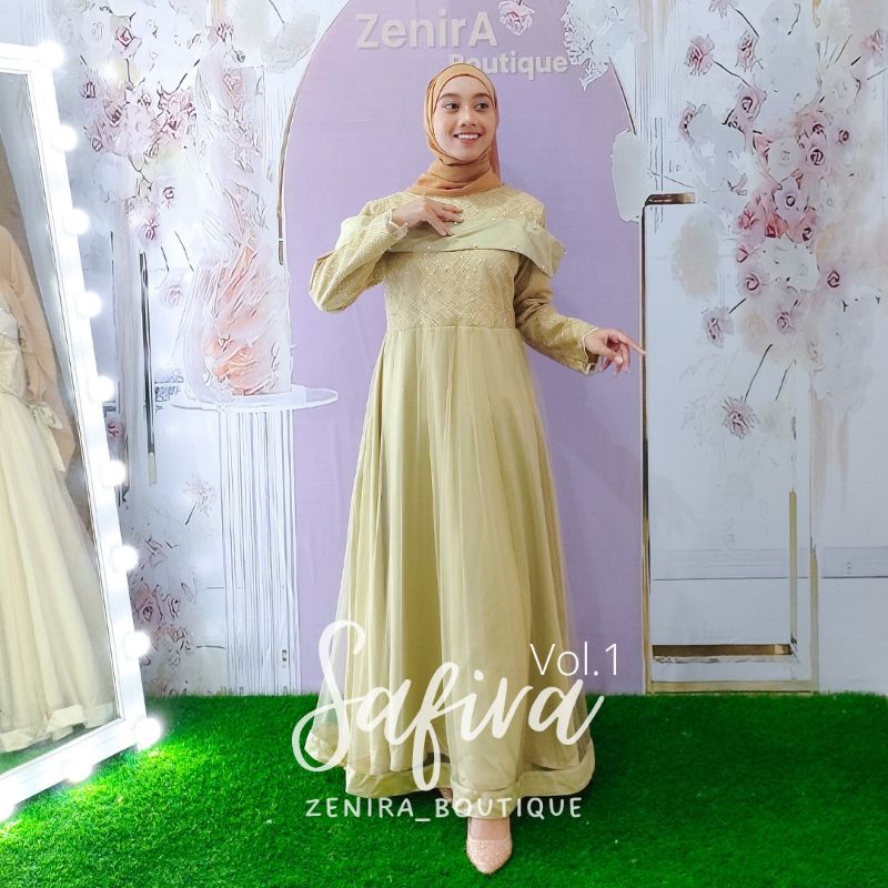 SAFIRA DRESS Gaun Pesta Lamaran Kondangan Bridesmaid tersedia ukuran XS hingga super jumbo