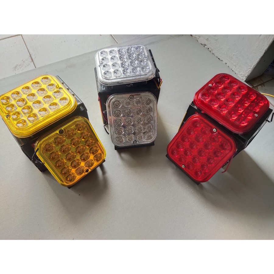 Lampu Stoplamp Kotak LED Mobil Truk / Stoplamp LED Kotak Universal