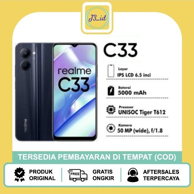 REALME C33 4/128 &amp; 3/32 &amp; 4/64 NEW GARANSI RESMI REALME