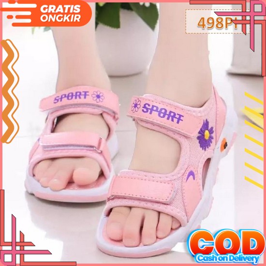 Heels Anak Perempuan Terbaru Sandal Anak Wanita 7-10 Tahun Hak Kaca 3Cm Sandal Anak Perempuan Pesta 