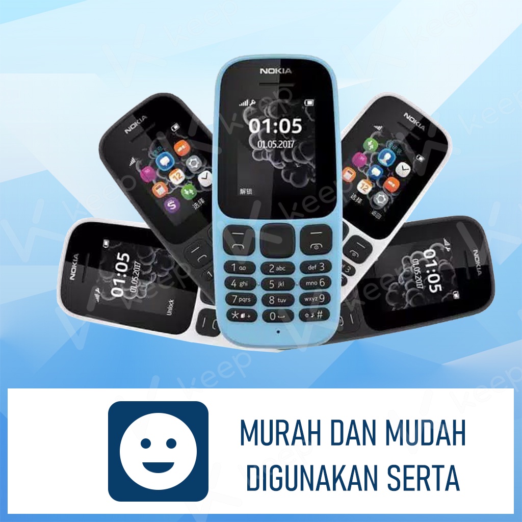 COD HP Nokia 105 2017 DS 4MB/4MB Handphone Dual SIM