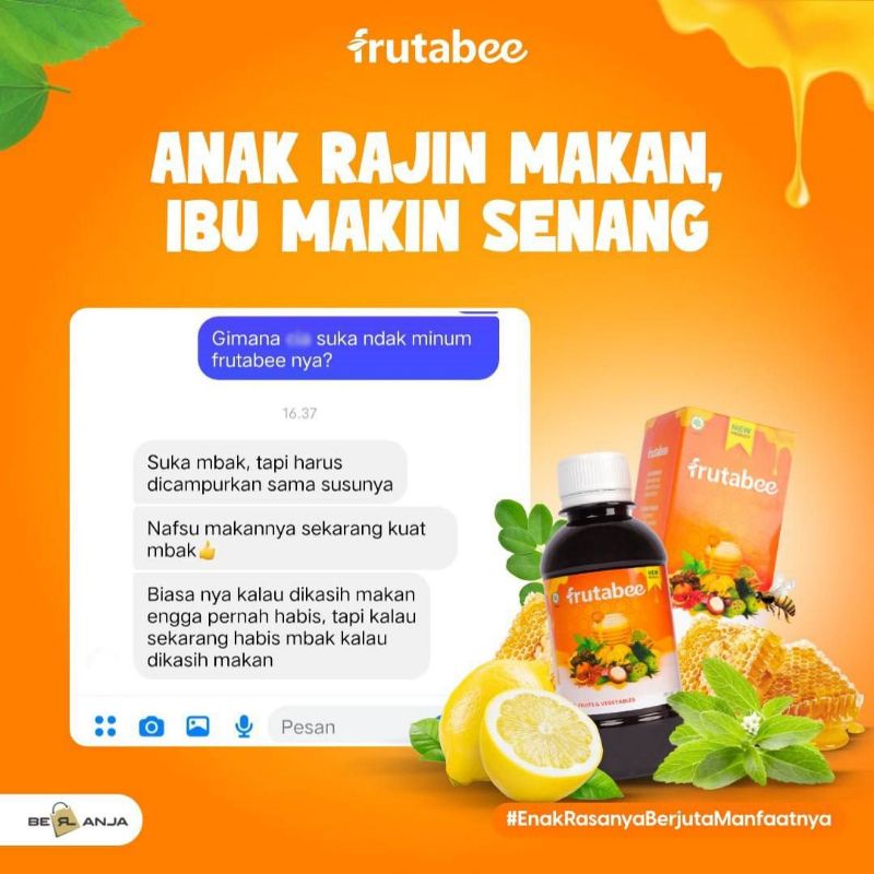 

Frutabee B erl Madu Multivitamin Viral Sayur Buah