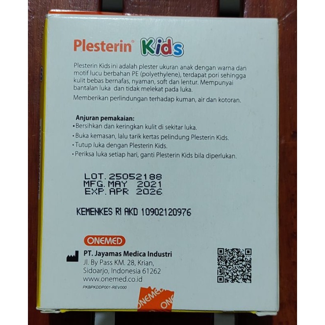 Plesterin Kids Karakter One Med 1 Pcs / Anti Air / Anti Alergi / Plester Anak