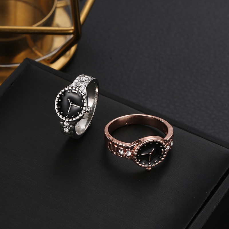 Ladies Cincin Pesta Elegan Fashion Perhiasan Wanita Indah Jam Tangan Berbentuk Jari Cincin Indah Hadiah