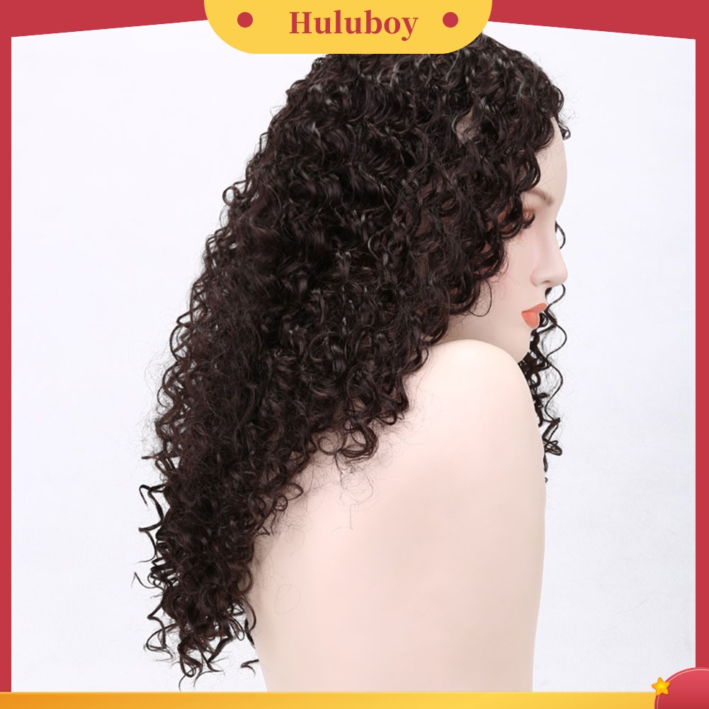 Wig Rambut Pendek Keriting Gelombang Bahan Serat Suhu Tinggi Gaya Afrika Untuk Wanita