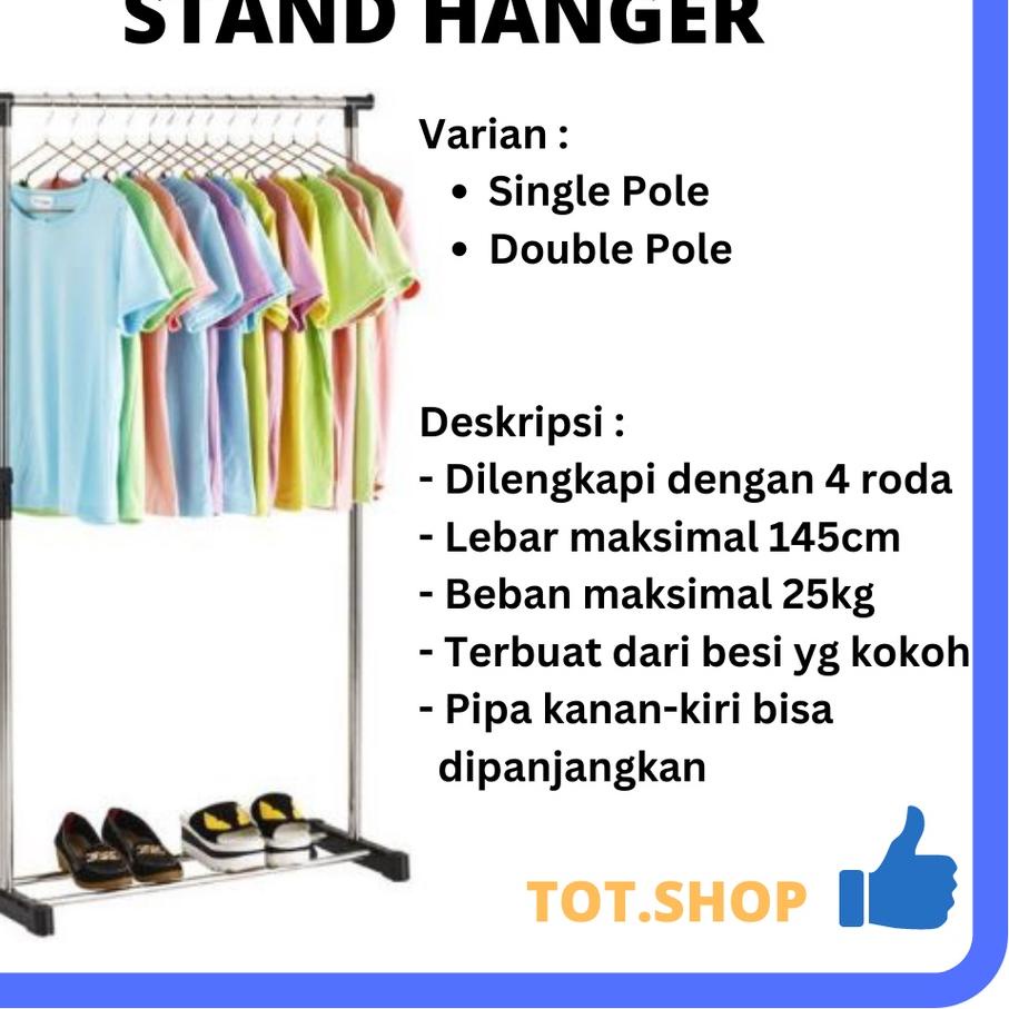 ⇟ SINGLE STAND HANGER RAK GAWANG GAWANGAN JEMURAN SERBAGUNA GANTUNGAN PAKAIAN IKEA DAISO ㊓