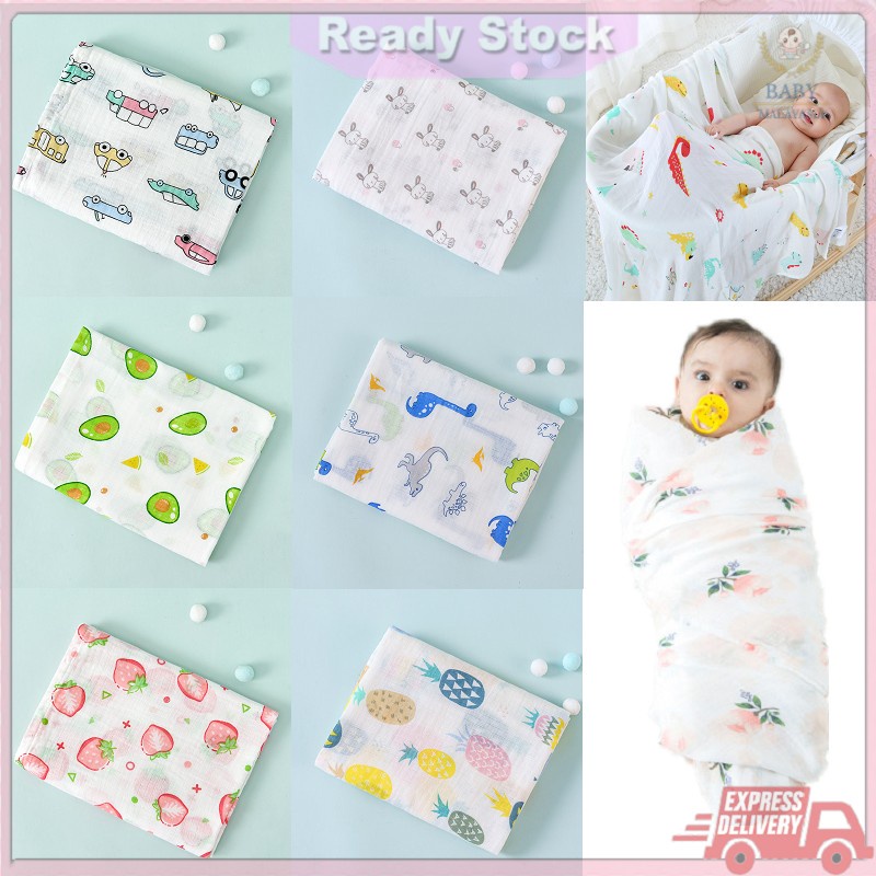 cod bedong bayi muslin sweddle 120*100 bedong bayi jumbo cotton bamboo adem lembut nyerap keringat multifungsi