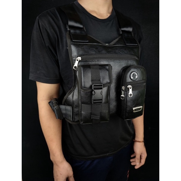 Tas Dada Polo Amstar Chest Bag Waterproof  Tactical Rig Bag Tas Sepeda Sporty Chest Bag Kulit