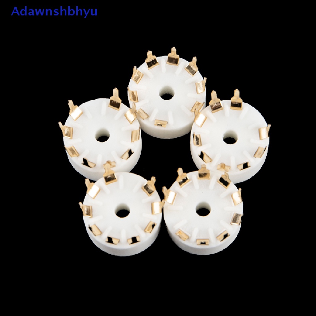 Adhyu 5Pcs Keramik 9pin B9A PCB Mount Tube Socket 12AX7 12AT7 Hifi Audio Vintage AMP ID