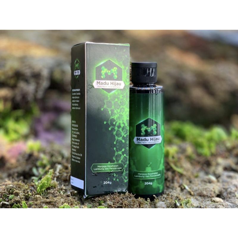 Madu hijau asli herbal asam lambung maag 210 gr logo M original