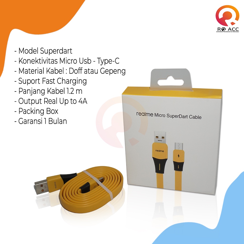 [RO ACC] KABEL DATA CHARGER REALME SUPERDART FAST CHARGING