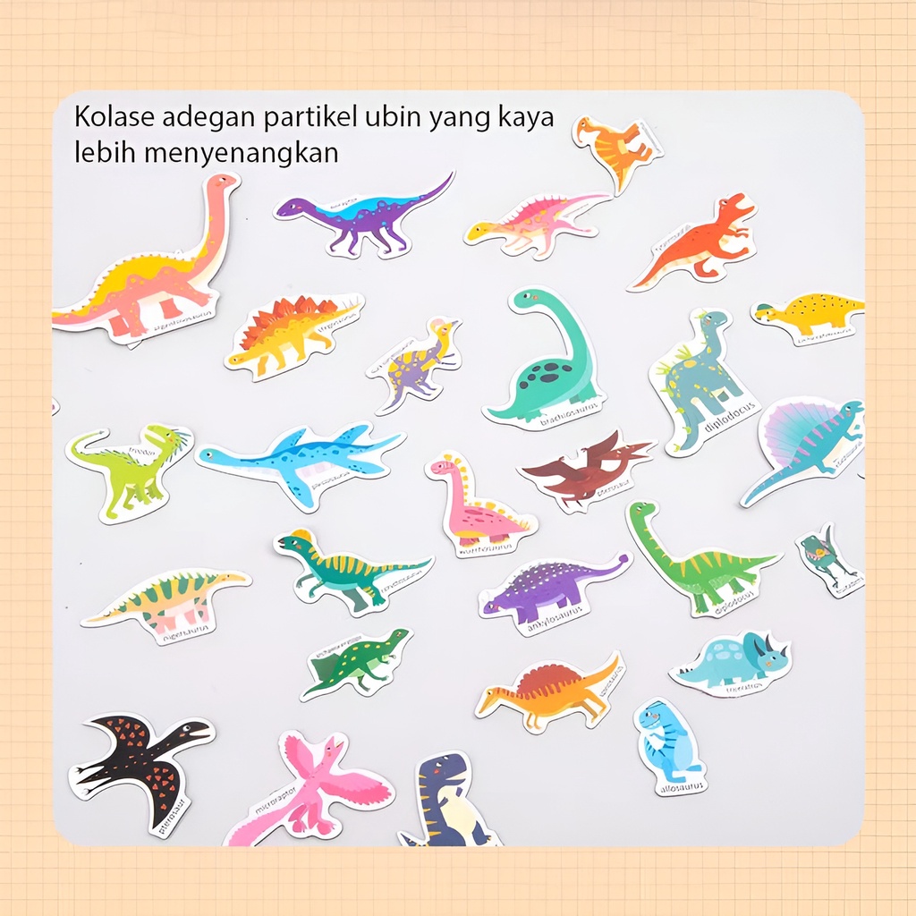 Mainan Puzzle Kayu Edukasi Anak | Fun Kids Sticker Book | Mainan Edukasi Anak Perempuan 3-4-5-6 Tahun Permainan Keluarga