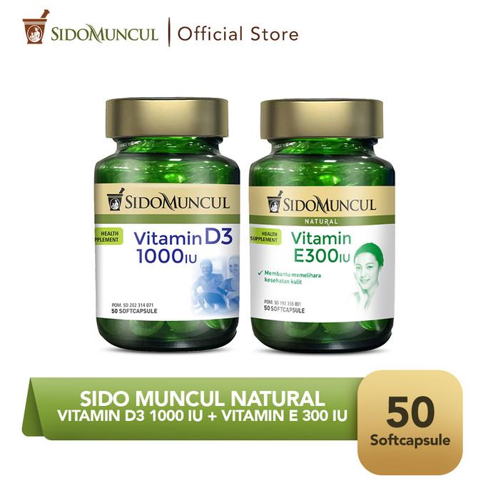 Sido Muncul Natural Vitamin D3 1000 IU + Vitamin E 300 IU SC