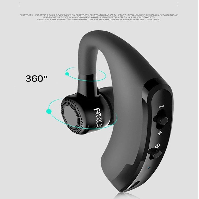 Headset Bluetooth V9 - Wireless Earphone Mic Control Full Bass