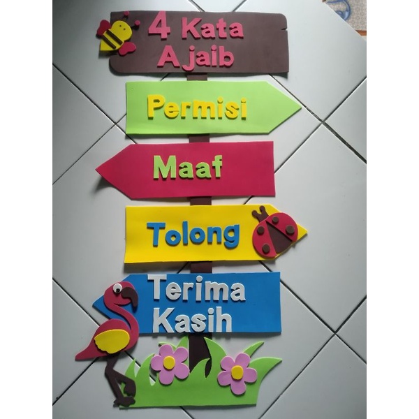 Hiasan dinding 4 kata ajaib