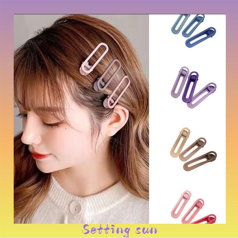 3ps Jepit Rambut Berwarna ditarik Untuk Wanita Hair Accessory TN