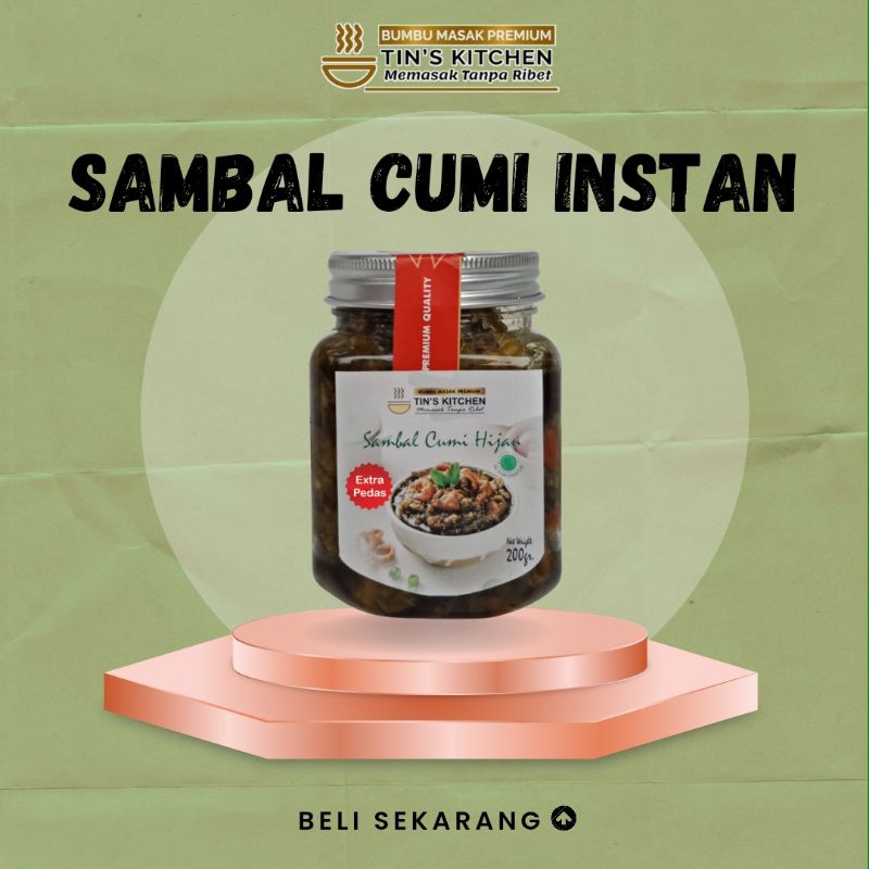 

Sambal Cumi Hijau 200gr/ TIN'S KITCHEN/ Bumbu Masak/sambal Instan /sambal terenak/Premium Praktis Enak Sehat Tanpa Pengawet Cita Rasa Resto.