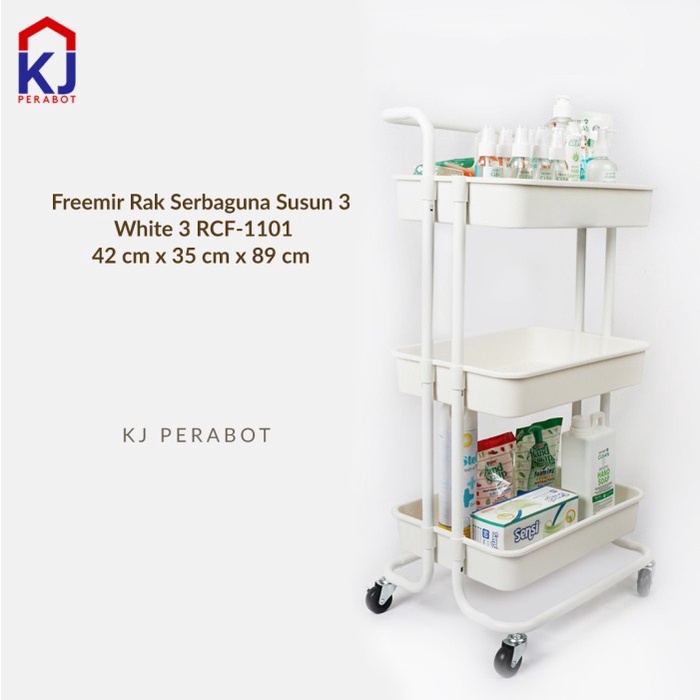 Freemir Rak Serbaguna Susun 3 White 3 Rcf-1101 #Original