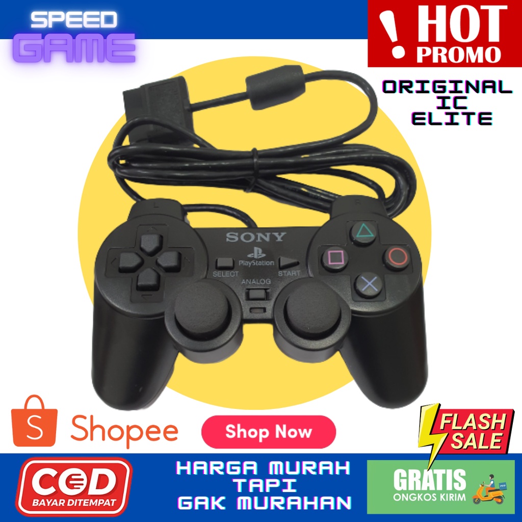 Stik Ps2 Stick PS2 ORI ORIGINAL PABRIK OP Elite Hitam