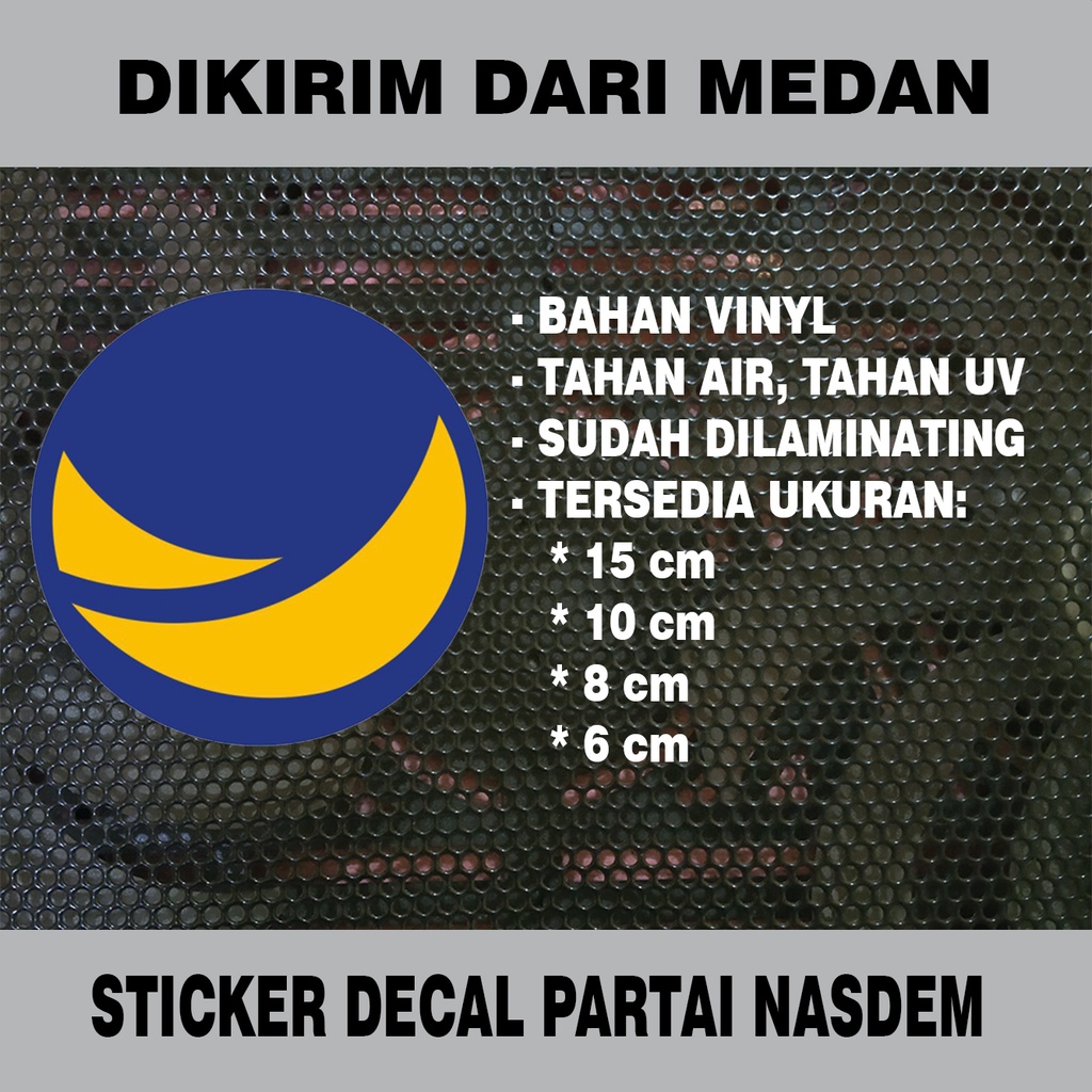 

Sticker Decal Vinyl Tahan Air Partai Nasdem