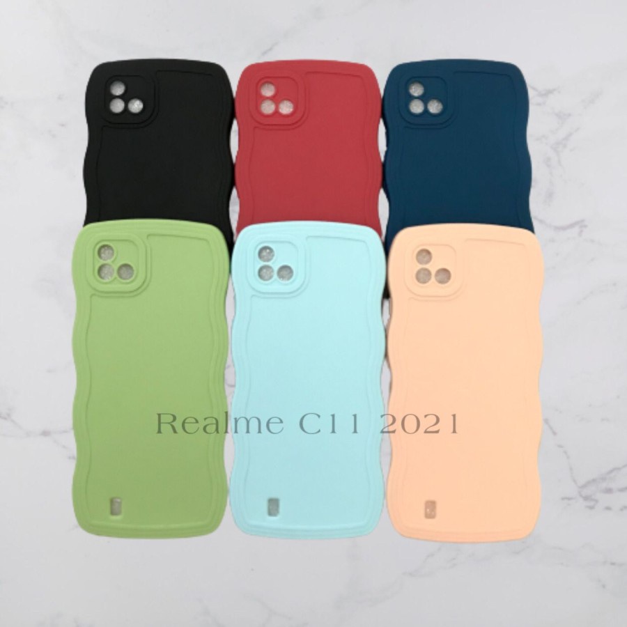 CASE REALME C11 2021 - SOFTCASE SILIKON GELOMBANG WAVY PRO CAMERA - GA