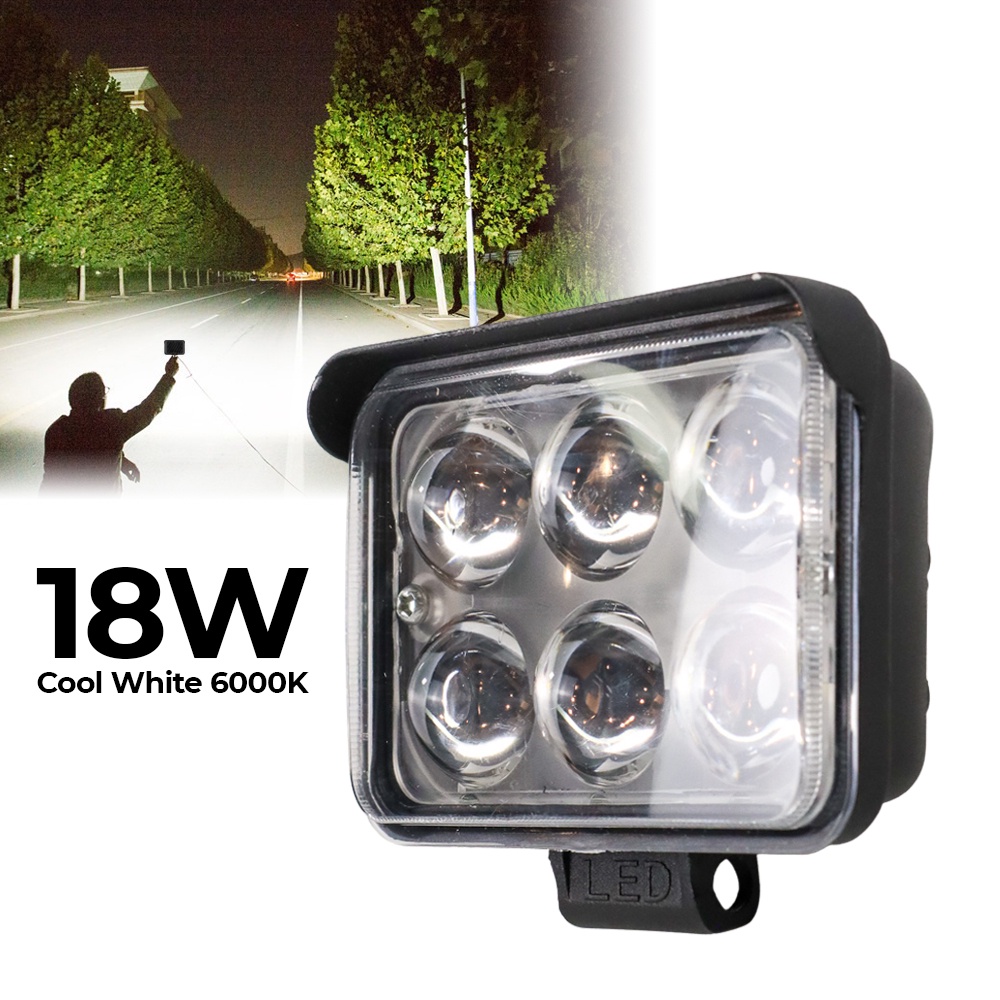 Xianyi Science Lampu Sorot Flood Spotlight 18W 6 LED White Light - SDL1845 - Black