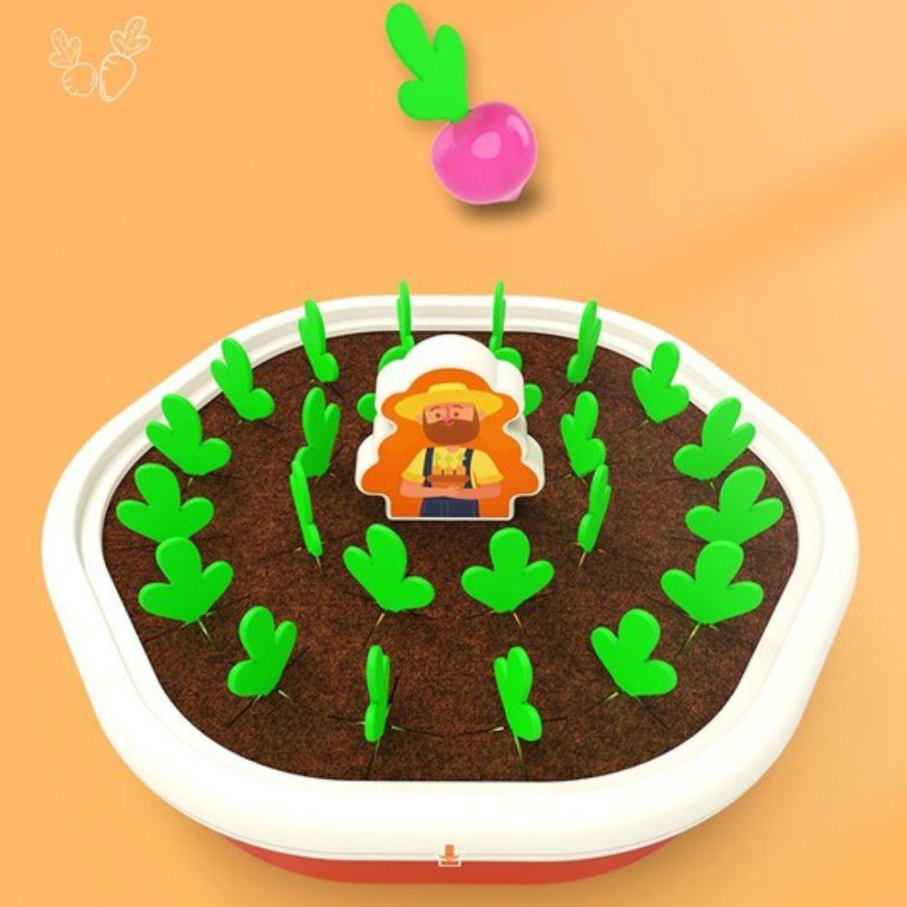 Quinton Farm Pull Radish Game Kawaii Hadiah Anak Permainan Papan Edukasi Dini Menarik Memori Mainan puzzle Tabletop Games Mainan Pencerahan Mainan Interaksi Orang Tua-Anak