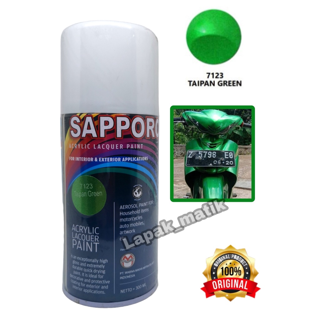 Pilok Sapporo Hijau TAIPAN GREEN 7123 300mL