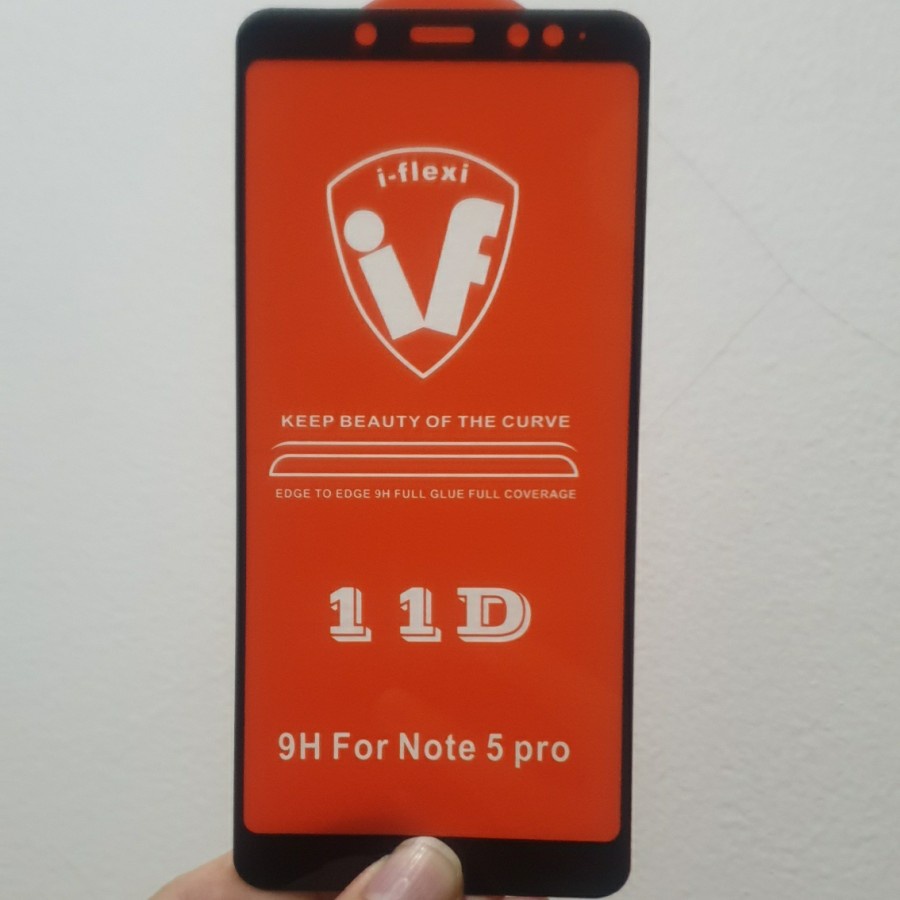 Redmi Note 5 / Note 5 Pro Anti Gores Tempered Glass Full Cover 9D Anti Gores Kaca Screen Guard Protector - Hitam