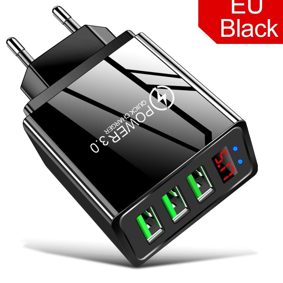 Limited Edition Goera G34 - Port USB Charger LED Display EU Plug 3.1A Smart Fast Charger For All Phones