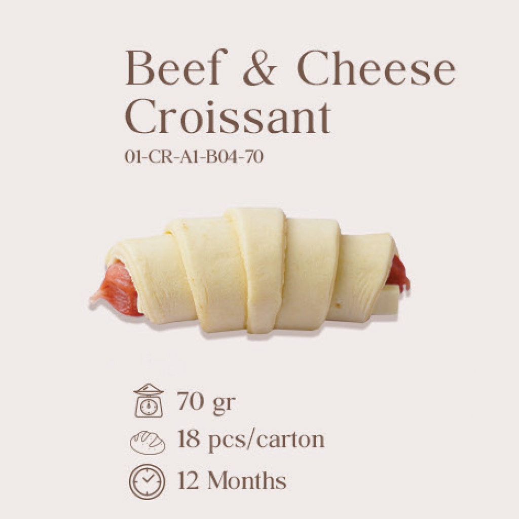 

BEEF AND CHEESE CROISSANT FROZEN DOUGH/READY-TO-PROOF